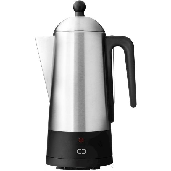 Kaffebryggare C3 C3 Design Perc. 6 Cup Brushed Rostfri 106574