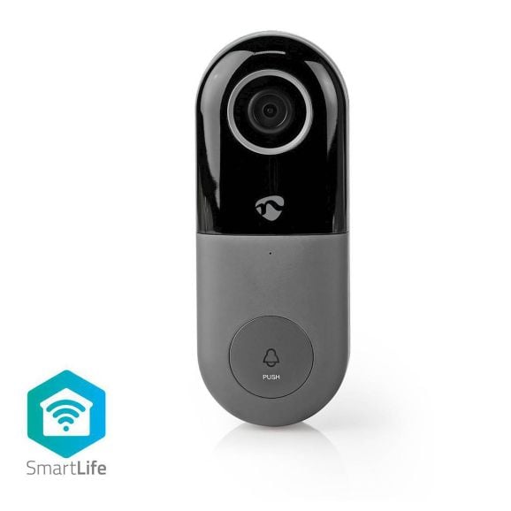 Smarta hem/Övervakning &amp; säkerhet/Övervakning &amp; Säkerhet Nedis dörrklocka med kamera och WiFi Svart 114259