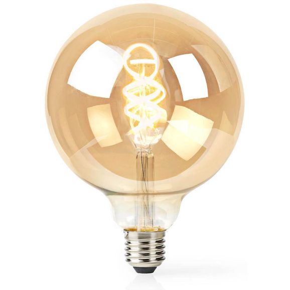 Smart lampa Nedis Smart filamentslampa E27 G125 Guld 114262