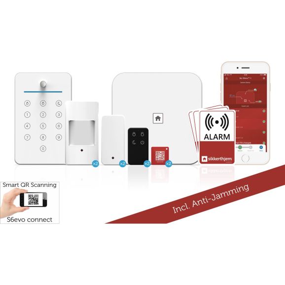 Smarta hem/Övervakning & säkerhet/Övervakning & Säkerhet Sikkerthjem Larmsystem Lägenhetspaket Vit 115096
