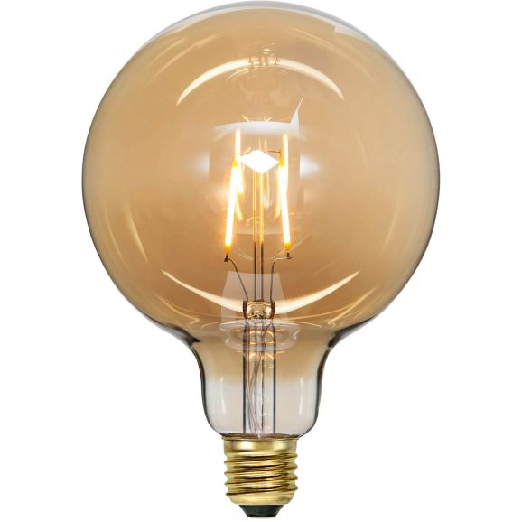 LED-lampa E27 Star Trading 355-52-1 G125 Plain Amber Amber 118214