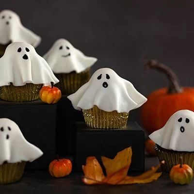 Skrekkelig gode cupcakes til Halloween